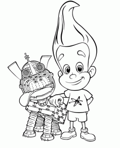 Jimmy Neutron coloring pages to print for free