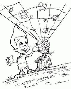 Jimmy Neutron coloring pages for kids