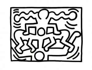 Keith Haring's coloring to download for free