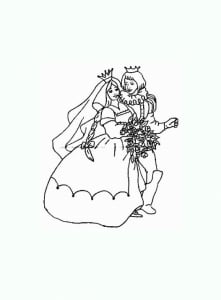 barbie and ken wedding coloring pages