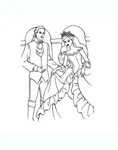 King and queen picture to print and color