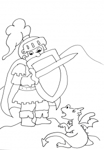 Free knights and dragons coloring pages