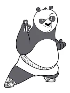 Free Kung Fu Panda Drawing To Print And Color