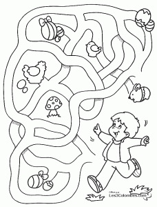 Labyrinth coloring game