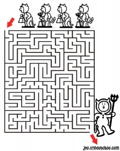 coloring-page-labyrinths-to-download-for-free : Little devils