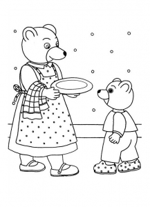 Little brown bear coloring pages to print for kids