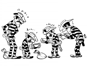Lucky Luke Coloring Page For Kids