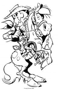 Lucky Luke coloring pages to download for free
