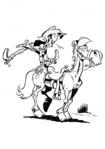 Free Lucky Luke Coloring Page
