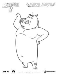 Madagascar coloring page for children