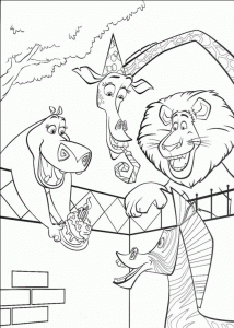 Madagascar coloring pages for children