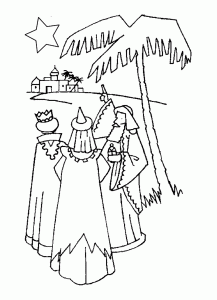 Image of Three Kings to download and color