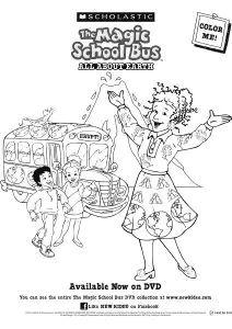 On the seabed - Magic School Bus Coloring Pages