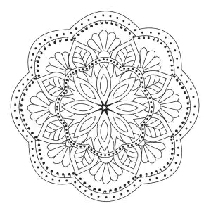 Simple floral mandala