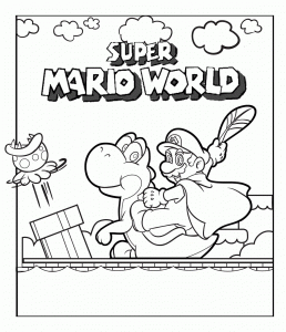Waluigi Mario Bros Kids Coloring Pages