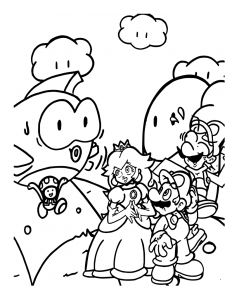 wario and waluigi coloring pages