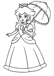 Princess Peach With A Parasol
