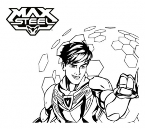coloring-page-max-steel-to-color-for-children