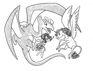 Mia and me to color for children - Mia And Me Kids Coloring Pages