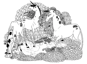 Mia and me coloring page for kids