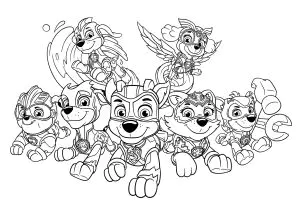 The entire mighty pups team