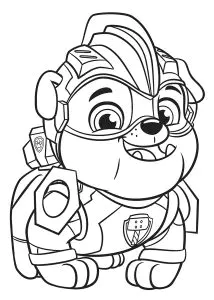 Rubble with his armor