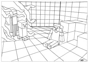 Free Minecraft coloring pages to color