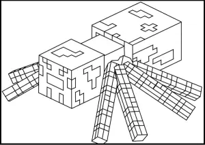 Minecraft Coloring Page For Kids