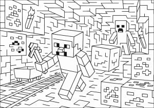Underground mining scene