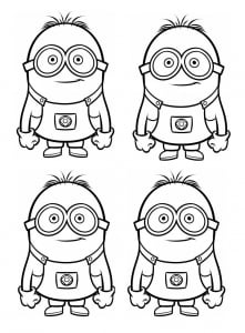 Minions Coloring Page To Print For Kids