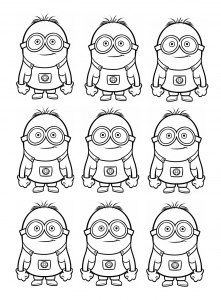 Minions coloring pages to print for kids