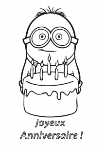 Free Minions drawing to print and color