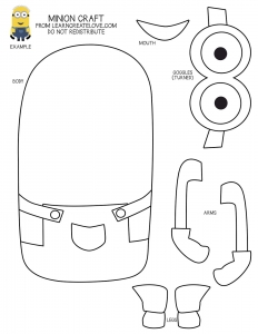Minion To Cut Out, Color, Assemble And Glue