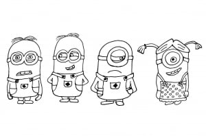 Minions picture to print and color