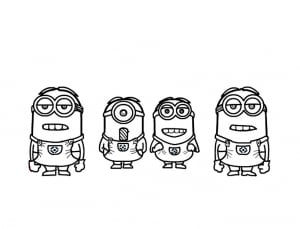 Minions Coloring Page To Print For Kids