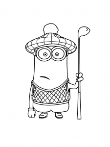 Free Minions drawing to print and color