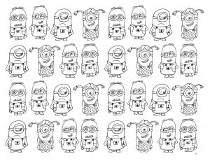 Free Minions drawing to print and color