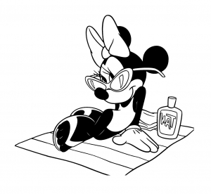 Minnie Mouse : the beach