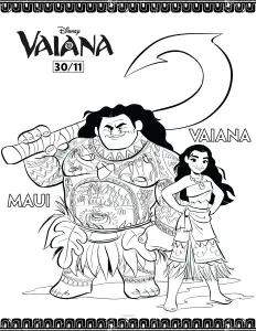 Free Vaiana Drawing To Print And Color