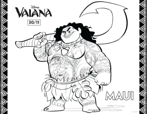 Free Vaiana Drawing To Download And Color