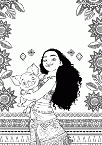 Vaiana Coloring Page To Download For Free