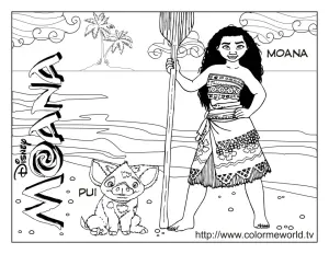 Image Of Vaiana  Moana  To Download And Color