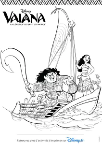 Vaiana Coloring Page For Kids