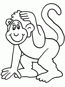 Monkey coloring to download for free