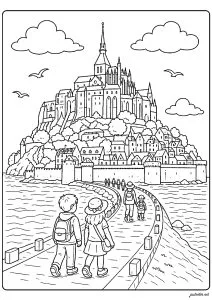 Mont Saint Michel - medieval abbey of Normandy (France)