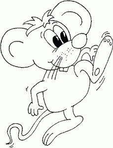 Mouse coloring pages for children