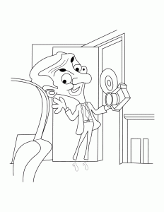 Mr Bean coloring pages for kids