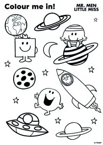 Mr. Men And Little Miss Coloring: In Space