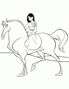 Mulan coloring pages to download