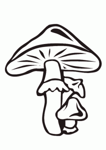 Mushroom coloring page to print